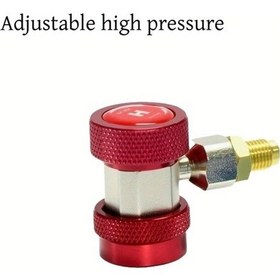 Resim Dashanshop Ayarlanabilir 1/4 Inç Sae Hızlı Bağlantı R134a R32 R454b A2l Soğutucu Adaptörü Yüksek Basınç 