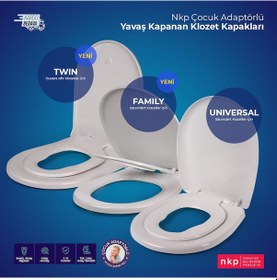 Resim Nkp Universal - Family - Twin Çocuk Adaptörlü Klozet Kapak Twin 