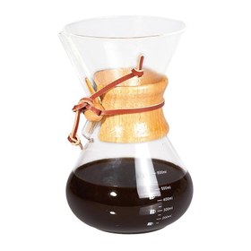 Resim Biradlı GRV-312 Pour Over Chemex Ahşap Tutacaklı Kahve Demleyici, 600 ml 