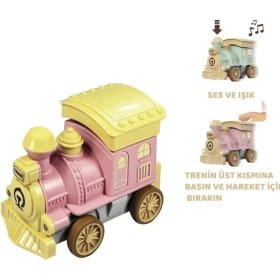 Resim Oyuncak Tren Işıklı Sesli Bas Gitsin 14CM - Pembe - 8068A 