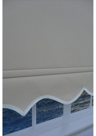 Resim Kalın Keten Stor Zebra Güneşlik Perde Etekli Alüminyum Kasa & Boru, Ithal Kumaş Bej 