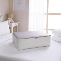 Resim Büyük Boy Gri Çizgili Stuff & Things Baza Altı Hurç 62 X 46 X 22 Cm 