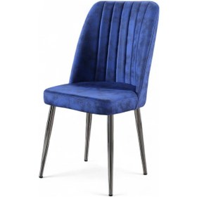 Resim Vento Sandalye - Milas Mavi - Metal Krom Ayak 