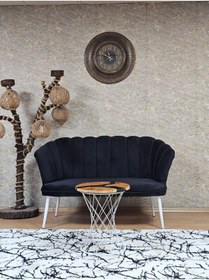 Resim ZAFİR İkili Papatya Çay Seti Koltuk Beyaz Boyalı Sivriltme Ayak, Balkon, Salon, Ofis, Koltuk Takımı 