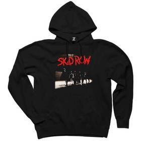Resim Skid Row Albüm Siyah Kapşonlu Sweatshirt Hoodie Siyah 