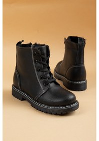Resim ŞirinGenç Ortopedik Fermuarlı Cilt Siyah Erkek Çocuk Bot-2127 Siyah 