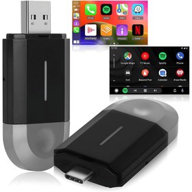 Resim Kablosuz Araç CarPlay & Android Auto USB ve Type C Bluetooth Adaptör 