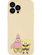 Resim mooodcase Iphone 13 Pro Uyumlu Sünger Bob Ve Patrickstar Desenli Kamera Lens Korumalı Darbe Emici Silikonlu La 