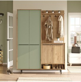 Resim Robin Home Lena Portmanto Vestiyer Ayakkabılık Metal Ayak 