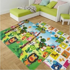 Resim Die Grup Çift Taraflı Katlanabilir Oyun Halısı ve Mat, 180X150 cm 