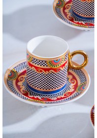 Resim Acar Vietri 6 Kişilik Kahve Fincanı Takımı - 90 ML 