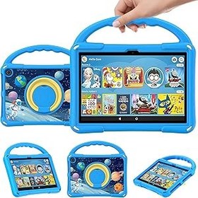 Resim Fire HD 8 Çocuklar için Tablet Kılıfı, Fire Tablet 8 Kılıf, Amazon Fire HD 8 Kılıf (12./10. Nesil, 2024/2022 Sürümü) Ubearkk Dönen 360 Destek Çubuğu Hafif Darbeye Dayanıklı Koruyucu Kılıf Mavi 