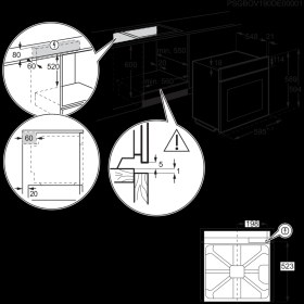 Resim Electrolux LOD8P39Z 500 Serisi Steambake Buhar Destekli Pirolitik Temizleme Sistemli Wi-Fi 72 Lt Siyah Ankastre Fırın 