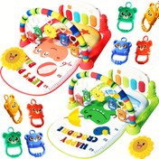 Resim Bebek Müzik Oyun Odası - Piyano İçeren Etkileşimli Bebek Aktivite Salonu, Montaj Gereklidir, 0-3 Yaş Çocuklar için Eğitici oyuncak Merkezi (Rastgele Renklerde Ek Parça Dahil Değildir) 