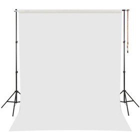 Resim fdox Beyaz Fon Perde 200x250cm AYAKLI MAKARA ZİNCİRLİ ürün çekimi,vesikalık,white screen 