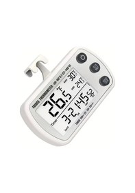 Resim Willowhaven Beyaz Mini Dijital Buzdolabı Termometre Higrometre 1 Doğruluk, Nem Ve Sıcaklık Ekranı 