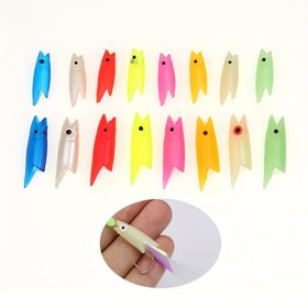 Resim 20'li Paket ellllv Gerçekçi Balıkçılık Yemi - Çok Renkli Karanlıkta Parlayan & Floresan Renkler, S-L Boyutlarında Bass Alabalık Tatlısu Tuzlu Su Balıkçılığı için Yumuşak Plastik Balık Yem Başları, Gerçekçi Tasarım, Esnek Malzeme, Profesyonel Balıkçılar İçin 