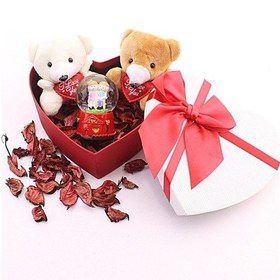 Resim Sevgiliye Eşe Sürpriz Hediye Mini Ayıcıklar ve Sevgililer Kar Küresi Set HDH75 