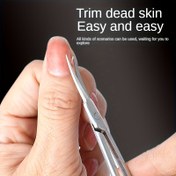 Resim Profesyonel Tırnak Kesme Makası - Paslanmaz Çelik, 2mm Kalınlık, 5mm Uzunluk, Düz Kenarlı, Her İki Elde Kullanılabilir, Unisex, Ölü Deri Giderme ve Tırnak Bakımı İçin İdeal, Tırnak Bakımı Makası | Ergonomik Sap | Dayanıklı Kesme Aracı, Tırnak Kesme Araçları 