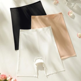 Resim 3 adet Kadınlar için Dikişsiz Yüksek Bel Tayt - Esnek Naylon-Spandeks Karışımı, Düz Renk (Siyah / Bej / Beyaz), Günlük Kıyafet ve Egzersizler için Minimalist Tasarım, Antrenman Taytları | Minimalist Taytlar | Esnek Kumaş 