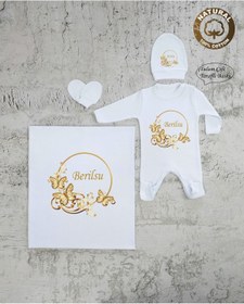 Resim yzc home size dair... Bt K20 Isimli Kız Bebek Battaniye Tulum Şapka Eldiven Set 