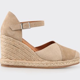 Resim Elle Naturel Deri Kadın Espadril 