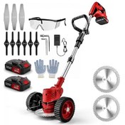 Resim Kolay Çim Bakımı Ve Düzeltme İçin Tekerlekli Akülü Ot Biçme Makinesi Avrupa Fişi 