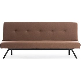 Resim Pafu Zola Üçlü Yataklı Koltuk - Açık Kahve Keten Açık Kahverengi 