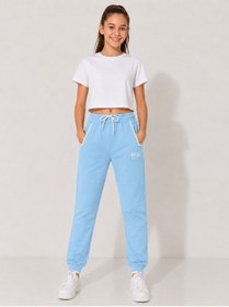 Resim Mışıl Kids MIŞIL 18405-26 Kız Çocuk Jogger Eşofman Altı Cepli Bağcıklı Rahat Kalıp Spor Alt 