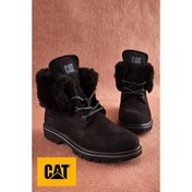 Resim Cat Utah Fur 015Z101184 Kadın Bot - Siyah Nubuk 