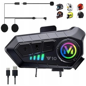Resim Y10 Kask Kulaklık Bluetooth Motosiklet Kulaklık 5,3 Bluetooth Intercom Motorsiklet Kulaklık 