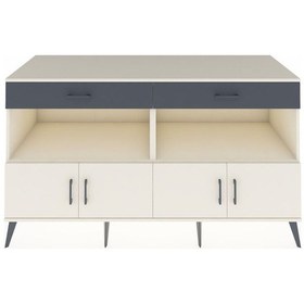 Resim Kronos Konsol 2 Raflı 2 Çekmeceli 4 Kapaklı 176x59x99 Aytaşı-ayta Aytaşı-aytaşı/antrasit 