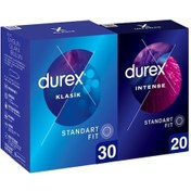 Resim Durex Intense 20'li + Klasik Prezervatif 30'lu 