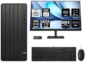 Resim HP 240 PRODESK 2 i5 14400 16GB 4TB SSD FDOS Masaüstü Bilgisayar + 27" Monitör 