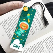 Resim Çocuğa Hediye Astronot Aslan Desenli Kitap Ayracı 