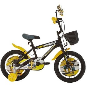 Resim Flash Çocuk Bisikleti 26 Cm V Fren 16 Jant Vitessiz Mat Siyah Sarı Siyah - Sarı 