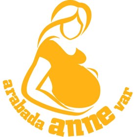 Resim New Jargon Arabada Anne Var Kız-erkek Modifiye Araba Sticker 35cm - Sarı 