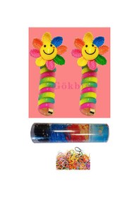 Resim Kız Çocuk Spiral Burgulu Toka Papatya Trend Makarna Toka 2 Adet Çok Renkli 