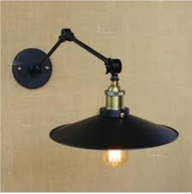 Resim Riolight Retro Siyah Akrobat Hareketli Rustik Aplik Siyah 