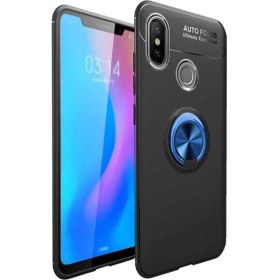 Resim teknosepetim Xiaomi Redmi Note 7 Yüzüklü Standlı Korumalı Silikon Kılıf Autofocus Mıknatıslı Kılıf Note 7 Ravelllllll 