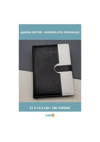 Resim Şık Tarihsiz Ajanda Defter Siyah Beyaz 21 Cm X 14.5 Cm Çok Renkli 