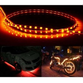 Resim Wondernest Pcs Akış Stili 45 Led 3528 Smd Su Geçirmez Esnek Araba Şerit Işığı, 12v, 90cm Sarı, Araba Dekor Sarı Işık 