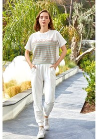 Resim Cossy By Aqua 23717 Kadın İkili Rahat Ev Giyim-krem Krem 