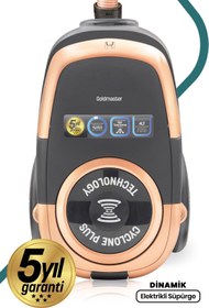 Resim GOLDMASTER Dinamik Cyclone Plus Toz Torbasız Elektrikli Süpürge 900 Watt Gm7557 