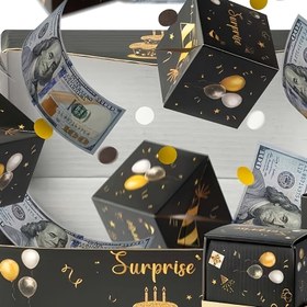 Resim 10/16 Adet Açılır Sürpriz Hediye Kutuları Nakit Patlaması ile, Hediyeler İçin Para Hediye Kutuları, Kutular Zıplayarak Kutlama 