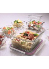 Resim Glasslock Dikdörtgen Vaku Mlu Cam Saklama Kabı 150 Ml D-Mcrb015 