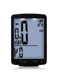Resim Artfulabode Ve Su Siyah Sıcaklık Ölçer, Lcd Kronometre Kablosuz Hız Geeroyoo Geçirmez, Fonksiyonlu Ekran, Büyük Bisiklet Bilgisayarı - Ej Siyah 