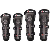 Resim 4riders Lüx Diz Ve Dirsek Koruma Seti 4lü Takım Siyah Siyah 