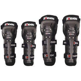 Resim 4riders Lüx Diz Ve Dirsek Koruma Seti 4lü Takım Siyah Siyah 