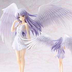 Resim Detaylı Beyaz Kanatları Olan Anime Melek Kız Figürü, Mor Saç ve Mavi Vurgulu Elbise ile Koleksiyonluk PVC Heykel, Anime Hayranları İçin Mükemmel Hediye, Masaüstü, Ofis ve Araba Dekorasyonu için İdeal - Oyun Serisi Karakter Modeli Koleksiyonu, Anime Figür 